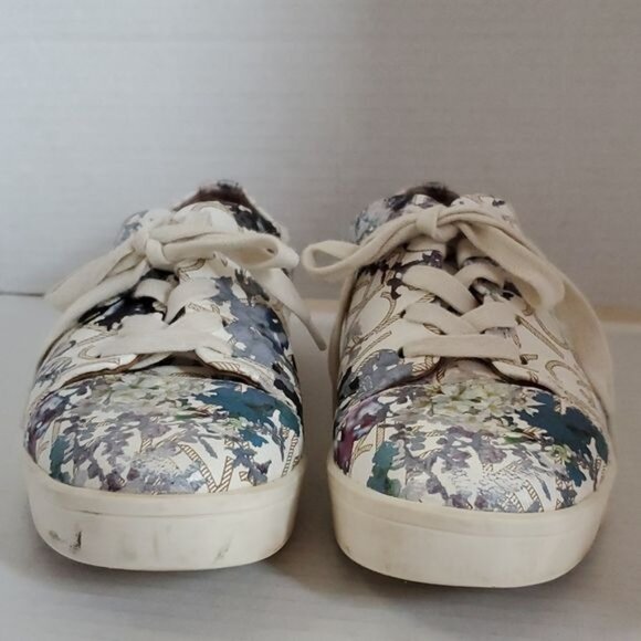Calvin Klein Imilia Shoes Sneakers Blue Floral Leather Women's  WOMAN'S Size 6 - Picture 4 of 12